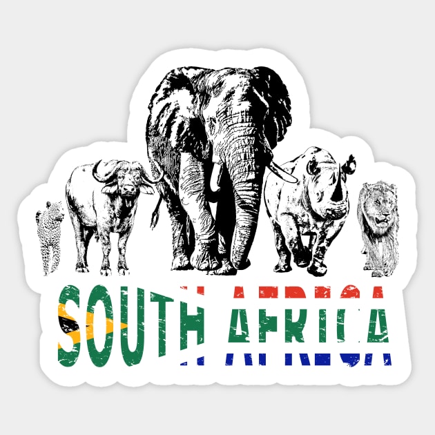 Africa's Big Five for South Africa Fans Sticker by scotch